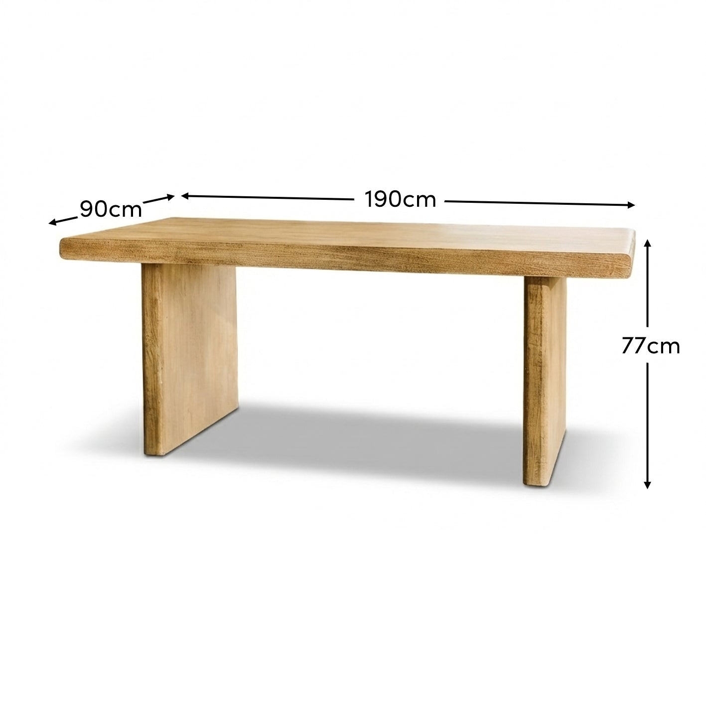 Nevaeh Chalked Mango Wood Dining Table - Laura James