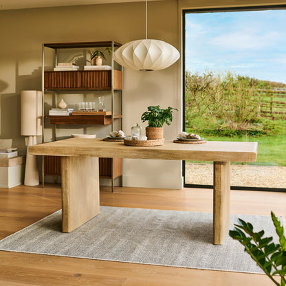Nevaeh Chalked Mango Wood Dining Table - Laura James