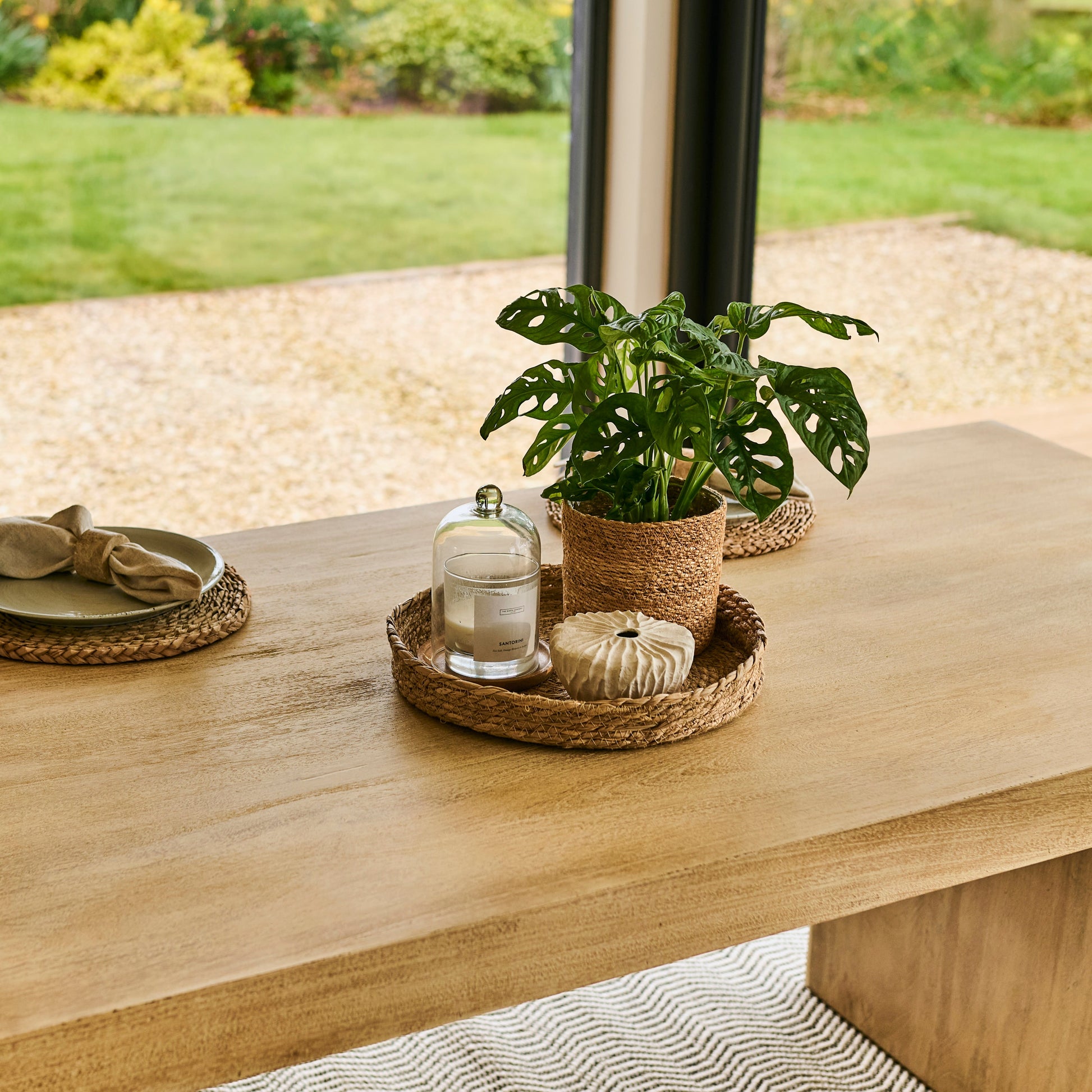 Nevaeh Chalked Mango Wood Dining Table - Laura James