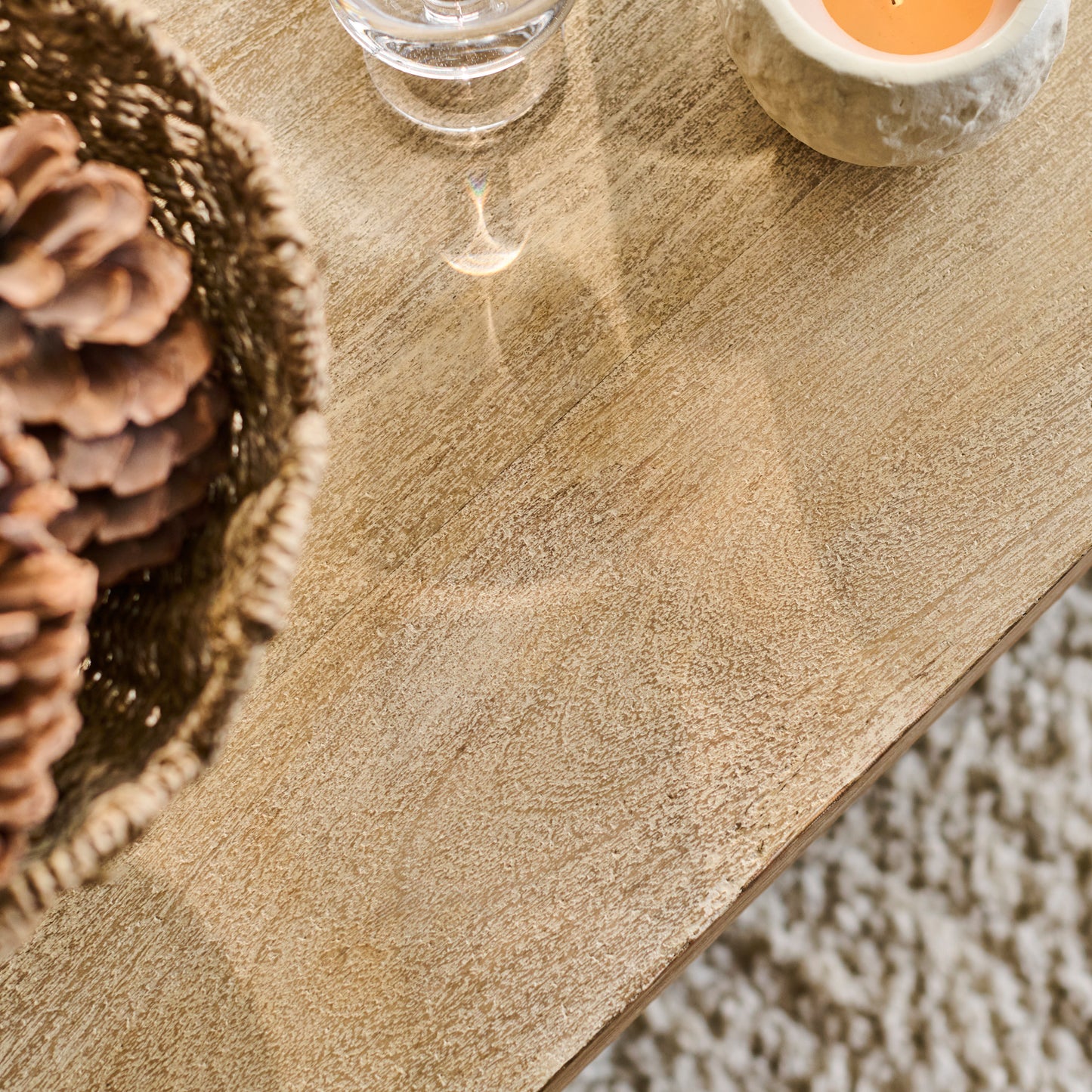 Nevaeh Coffee Table - Chalked Mango Wood - Laura James