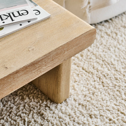 Nevaeh Coffee Table - Chalked Mango Wood - Laura James