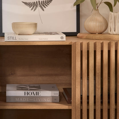 Nia 2 Door Small Sideboard - Seasoned Oak - Laura James