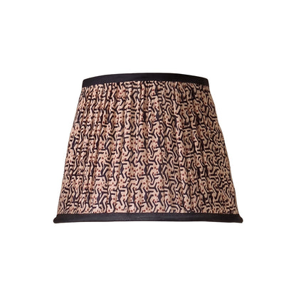 Nimana 16cm Gathered Lamp Shade - Black & Red Geometric