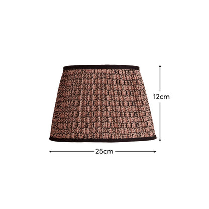 Nimana 25cm Gathered Lamp Shade - Black & Red Geometric
