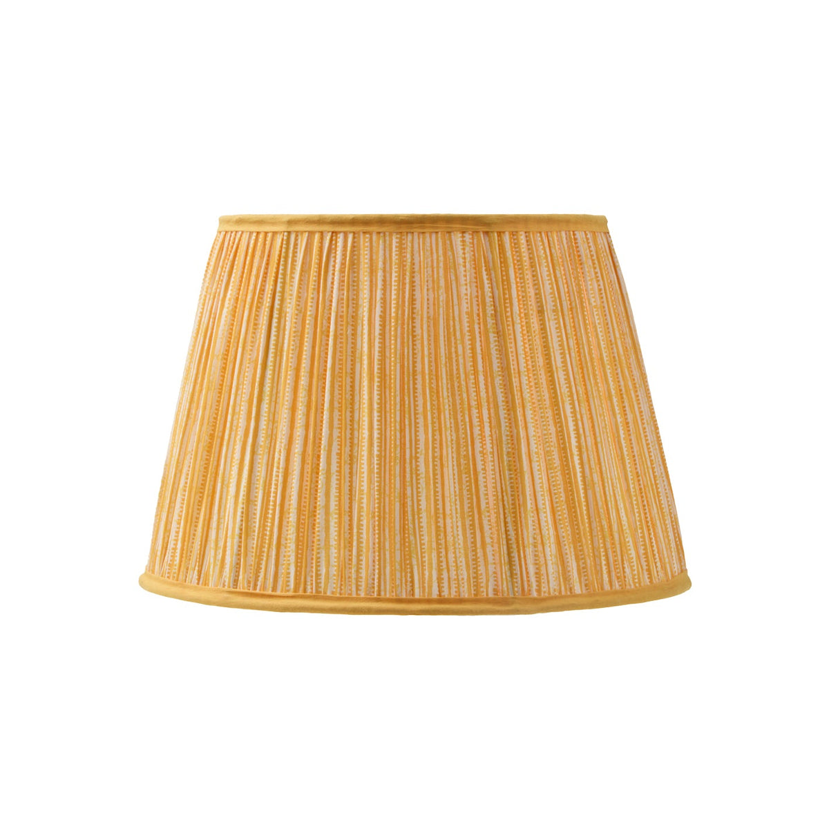 Nimana 30cm Gathered Lamp Shade - Amber Yellow Stripe