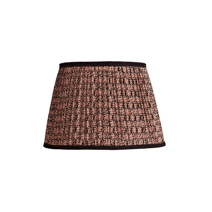 Nimana 30cm Gathered Lamp Shade - Black & Red Geometric - Laura James 