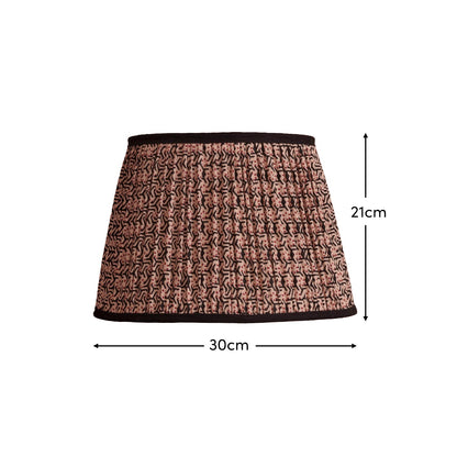 Nimana 30cm Gathered Lamp Shade - Black & Red Geometric - Laura James 