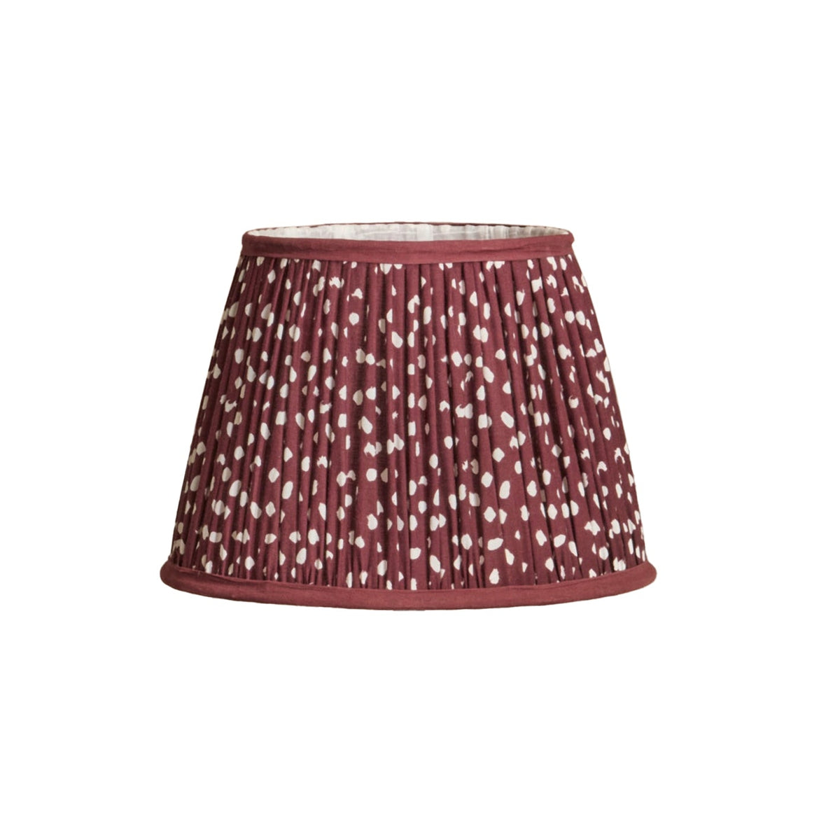 Nimana 30cm Gathered Lamp Shade - Burgundy Spot