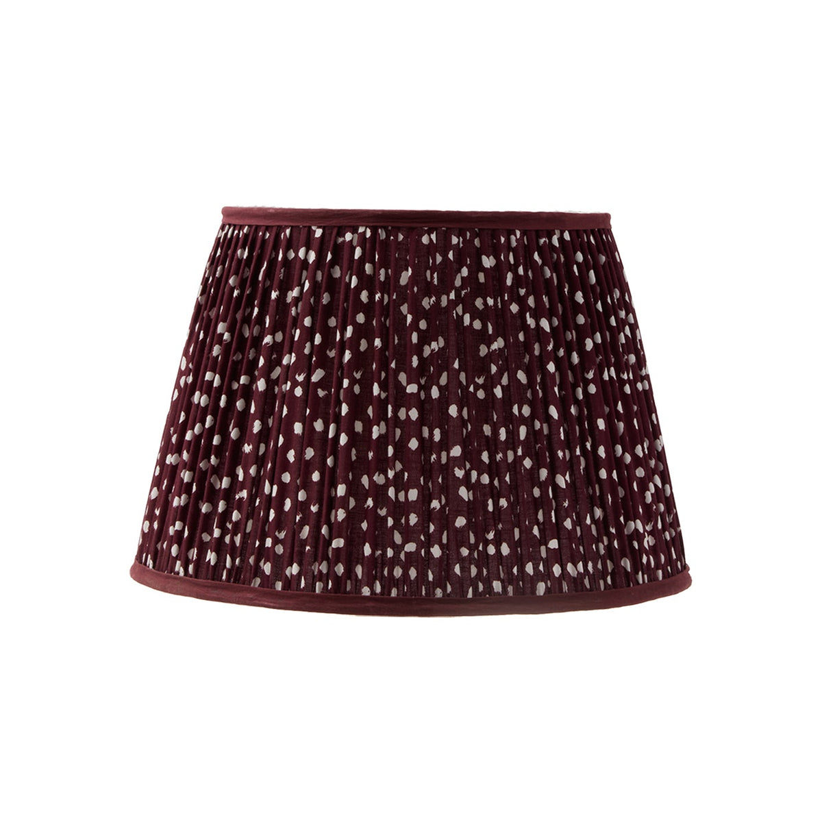 Nimana 40cm Gathered Lamp Shade - Burgundy Spot