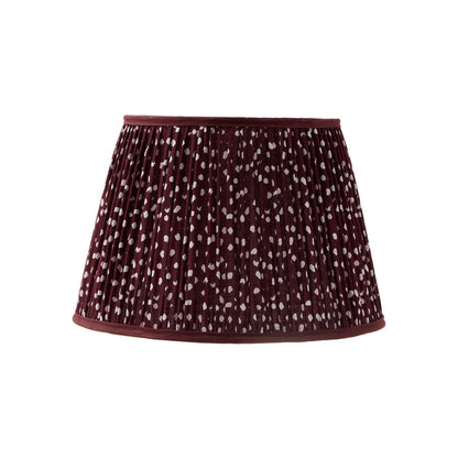 Nimana 40cm Gathered Lamp Shade - Burgundy Spot