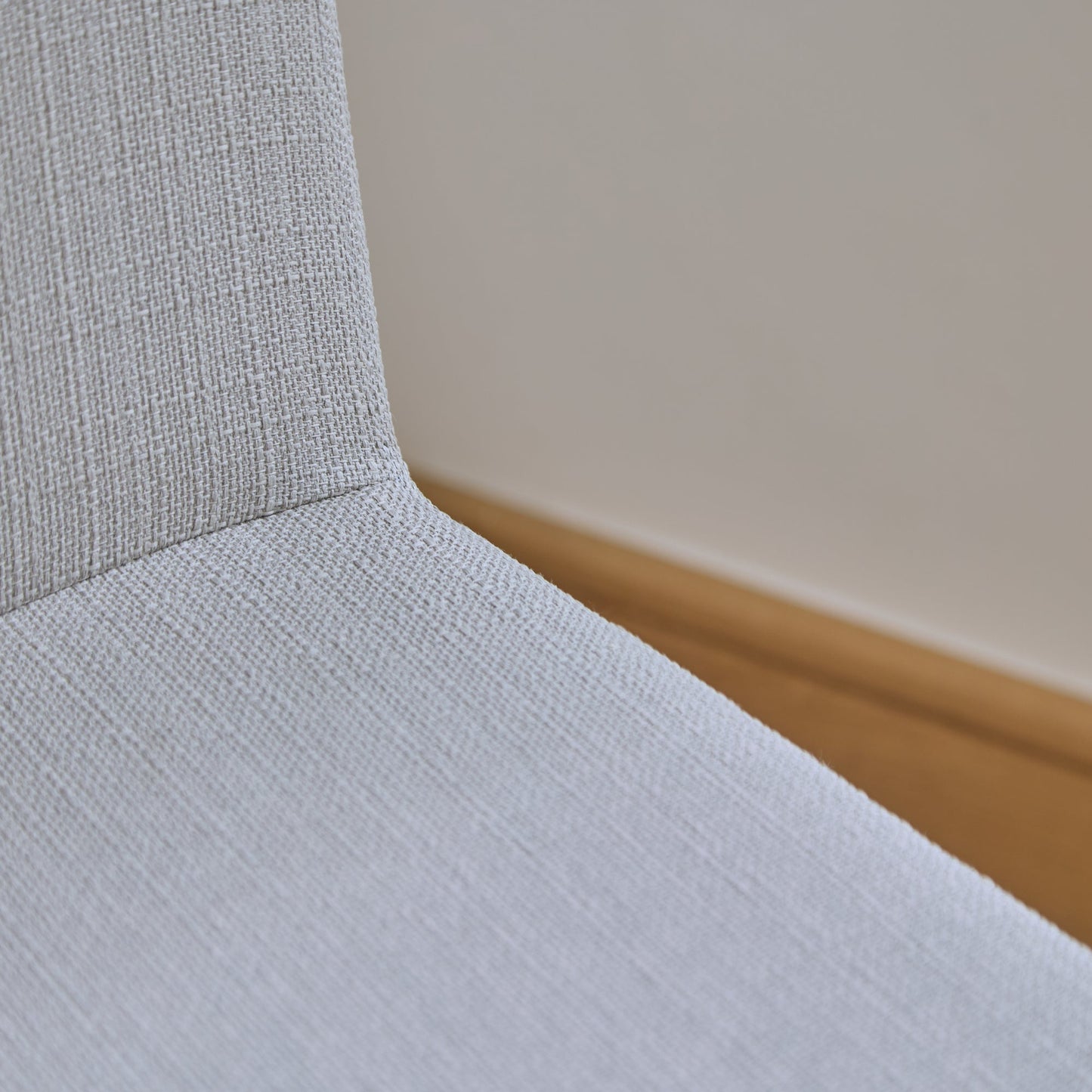 Nolan Fawn Linen Dining Chairs - Set of 2 - Whitewash Oak Legs - Laura James 