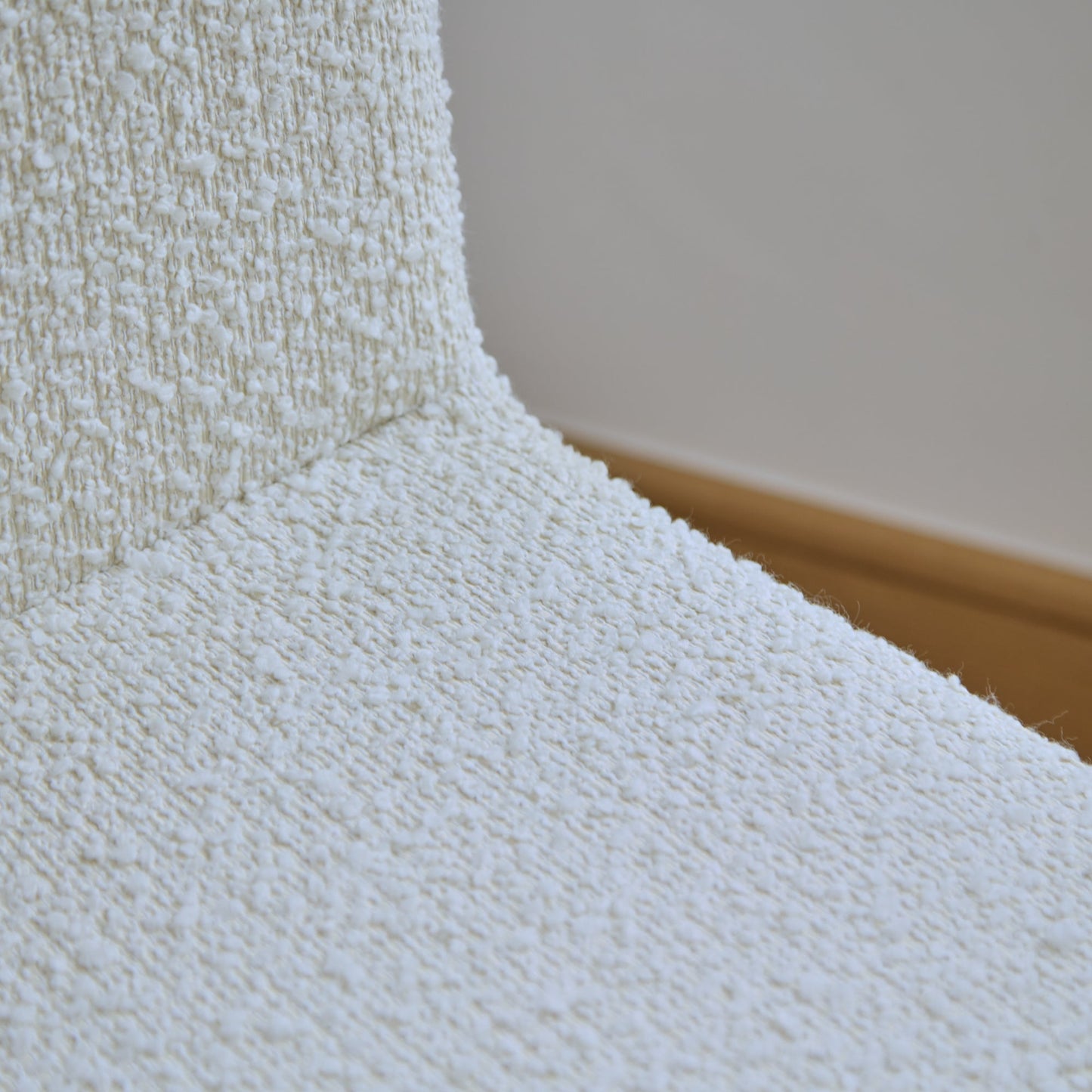 Nolan Boucle Dining Chairs - Set of 2 - Whitewash Oak Legs - Laura James