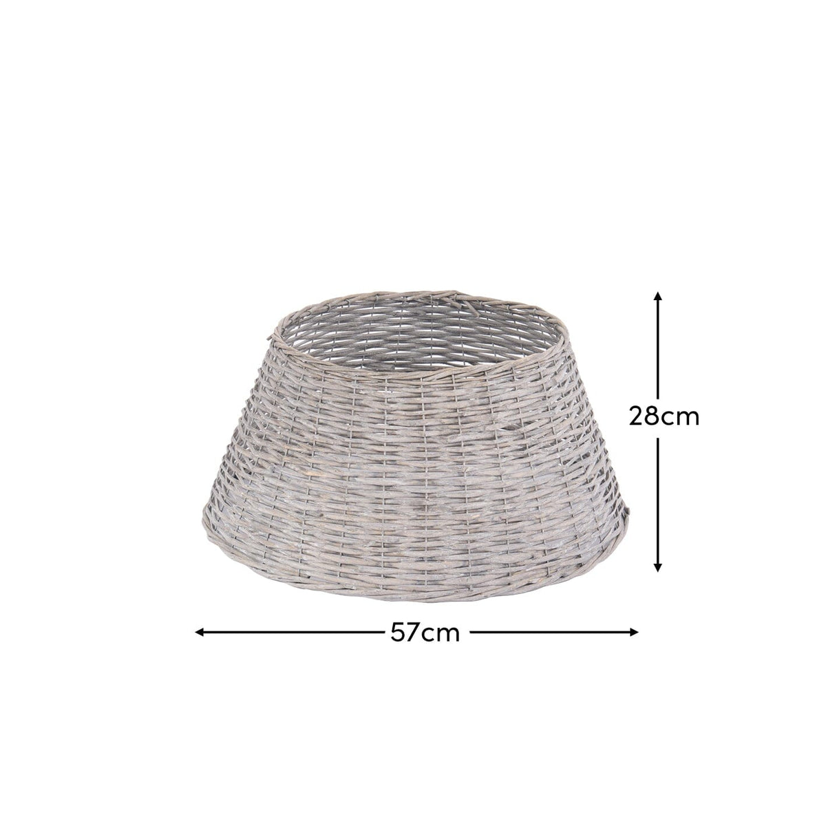 Norrland 57cm Tree Skirt - Grey Wash Rattan - Laura James 