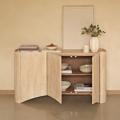 Octavia 3 Door Sideboard - Limewash