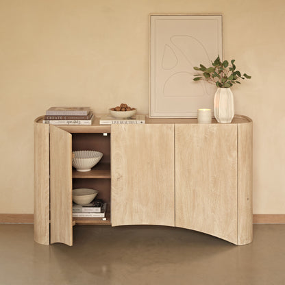 Octavia 3 Door Sideboard - Limewash