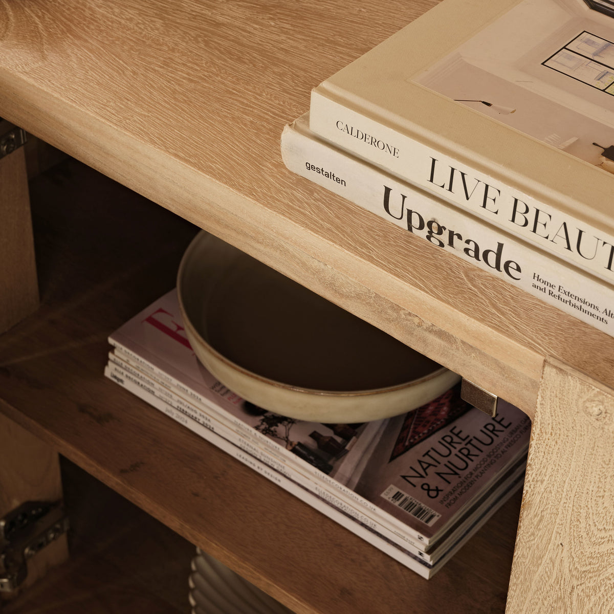 Octavia 3 Door Tall Sideboard - Limewash - Laura James 