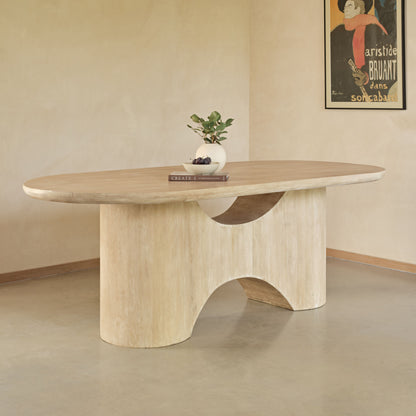 Octavia 220cm Limewash Dining Table - Laura James 