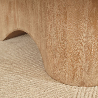 Octavia 120cm Oval Limewash Coffee Table - Laura James 