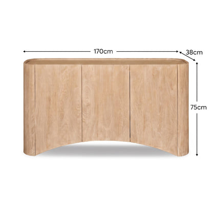 Octavia 3 Door Sideboard - Limewash