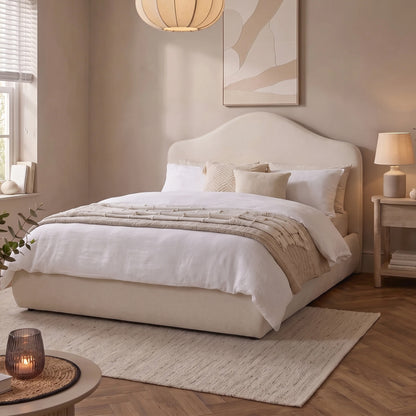 Odette Double Ottoman Bed - Ivory - Laura James Ireland