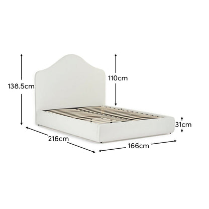 Odette Double Ottoman Bed - Ivory - Laura James 