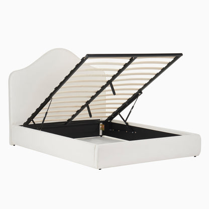 Odette Double Ottoman Bed - Ivory - Laura James 