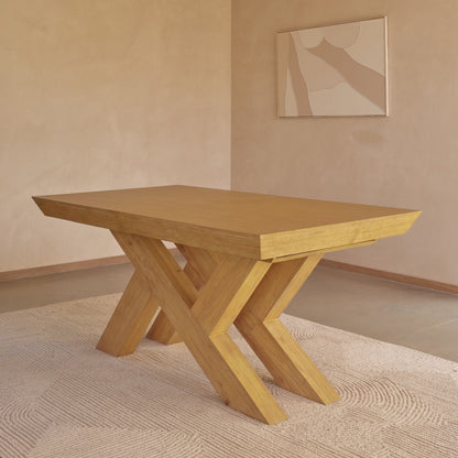 Olivia 160-240cm Pale Oak Dining Table Set - 6 Seater - Ella Pale Oak Carver Chairs