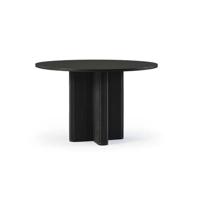 Orla Black Mango Wood Round Dining Table - Laura James