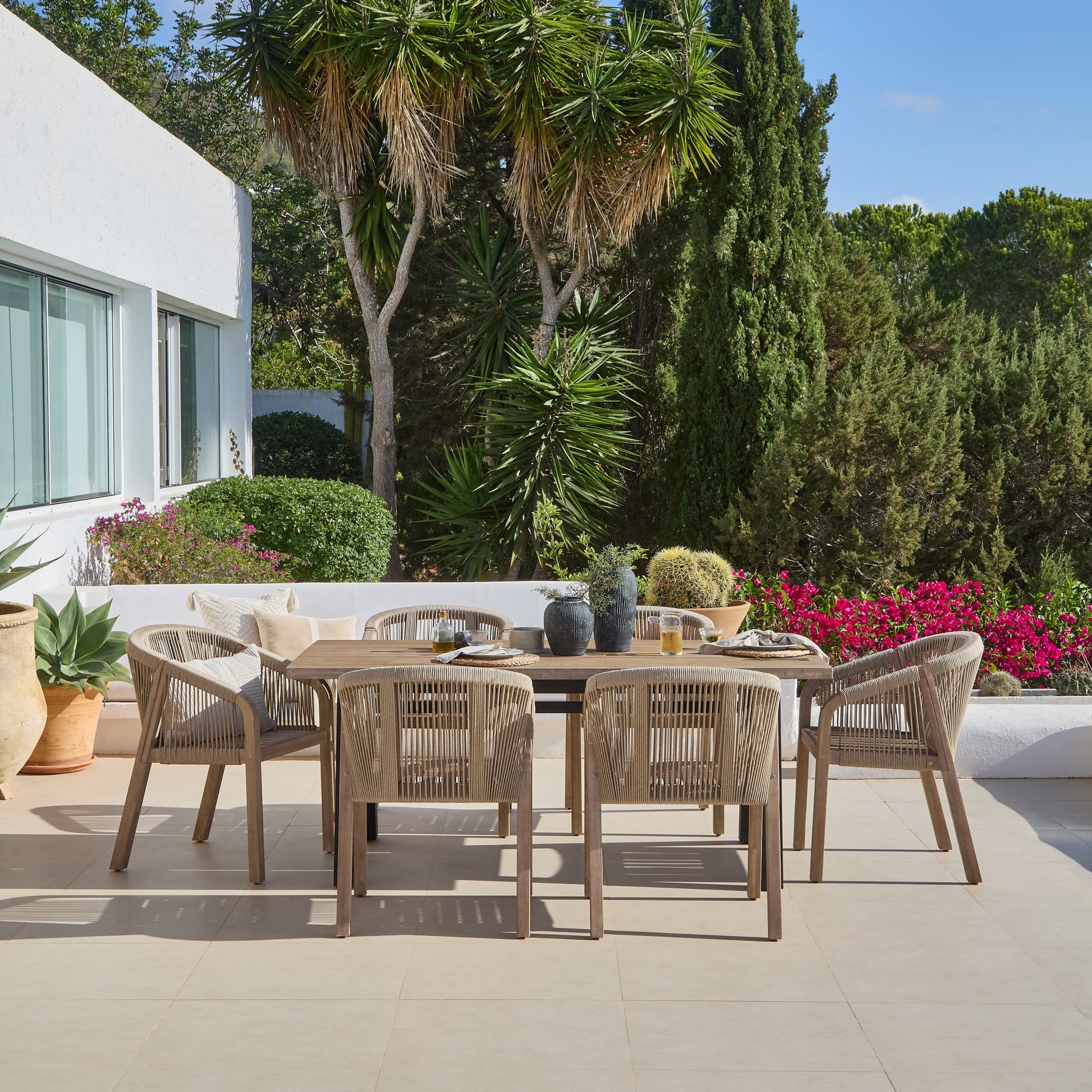 Palm 6 Seater Wooden Garden Dining Set with 6 Nala Sand  Chairs
- Laura James 