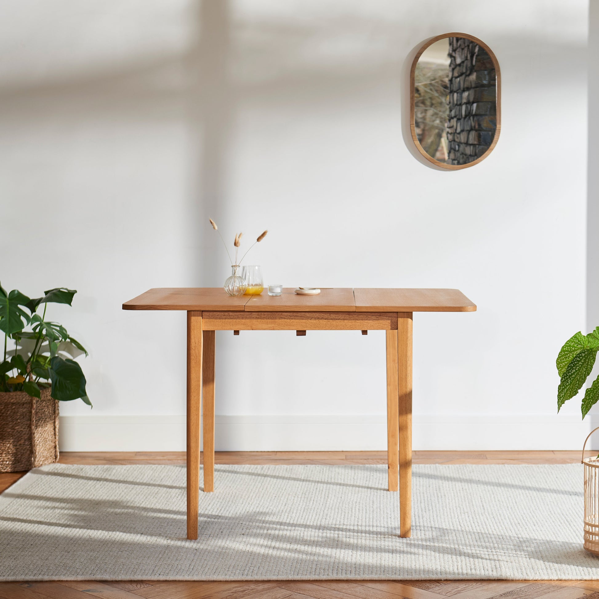 Paul 116cm Extending Dining Table - Pale Oak - Laura James 