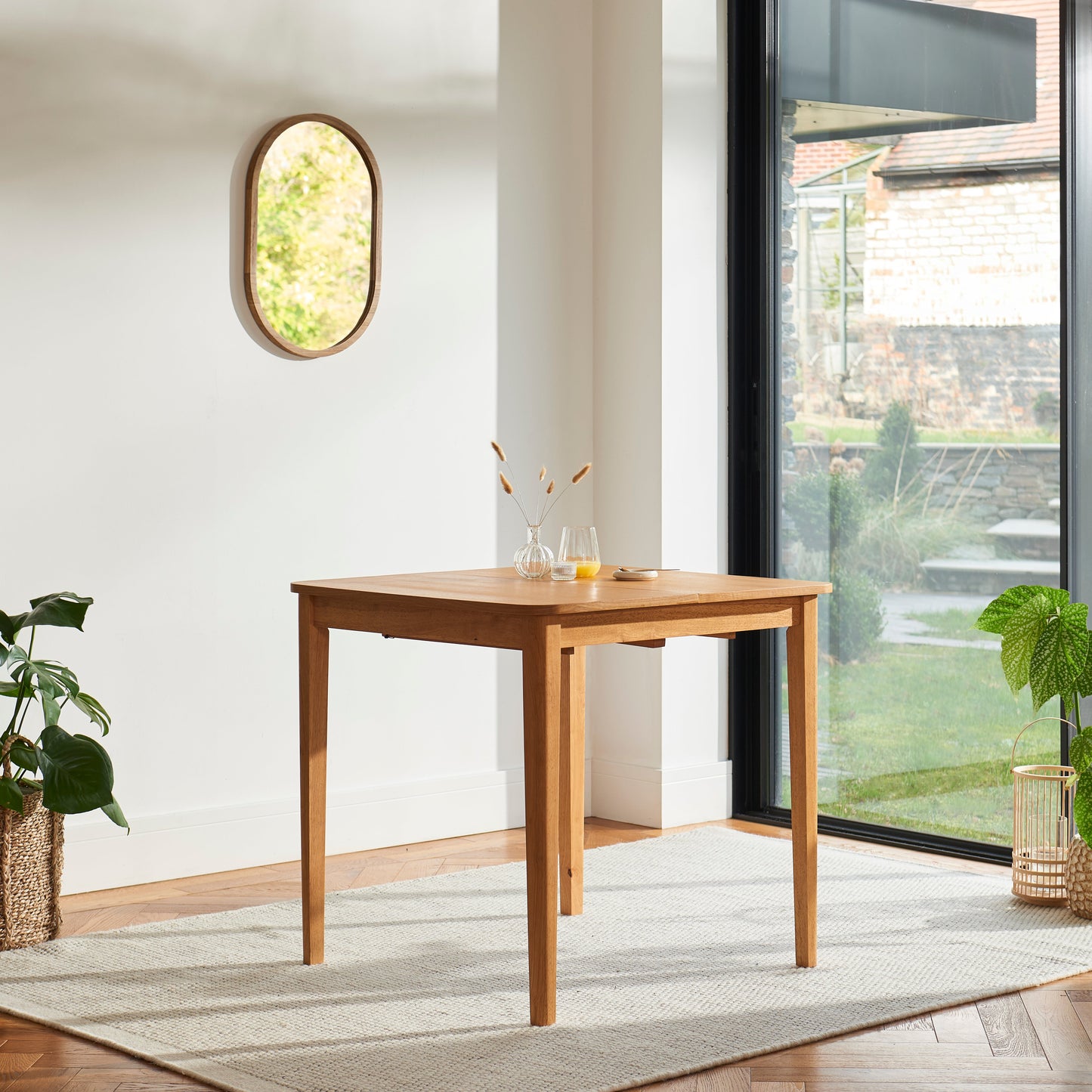 Paul 116cm Extending Dining Table - Pale Oak - Laura James 