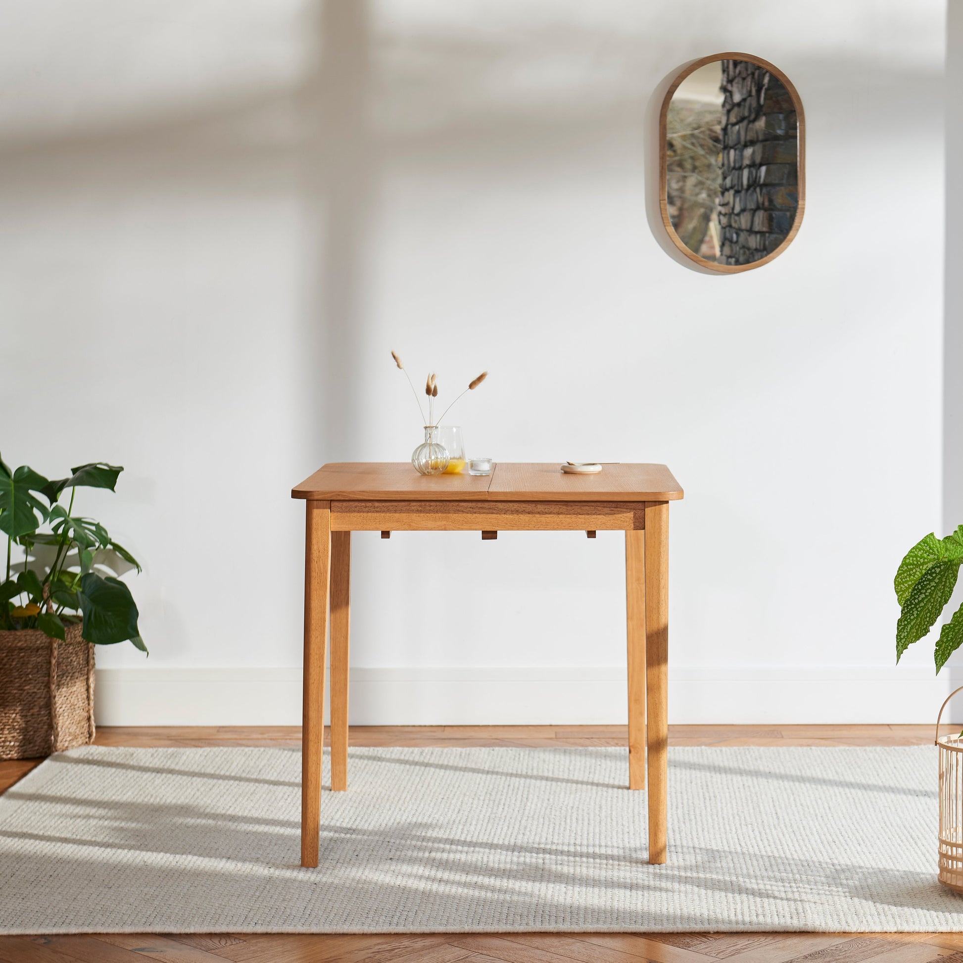 Paul 116cm Extending Dining Table - Pale Oak - Laura James 