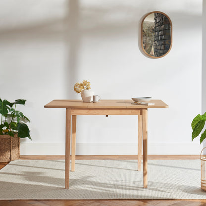 Paul 116cm Extending Dining Table - Whitewash Oak - Laura James 