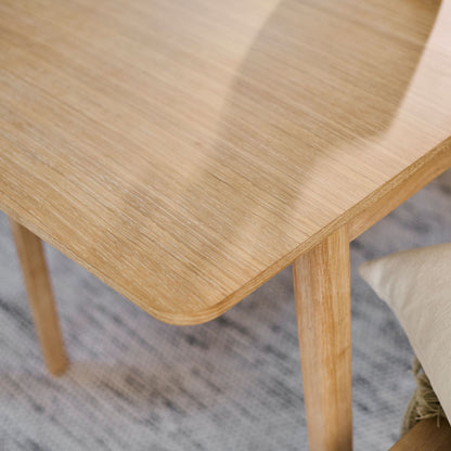 Paul 118-158cm Extending Dining Table & Tilly 150cm Wooden Bench with 2 Tilly 150cm Whitewash Oak Benches & Natural String - Laura James