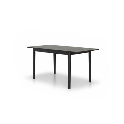 Paul Black Oak Extending Dining Table Set - 4 Seater - Ella Carver Chairs - Black Oak