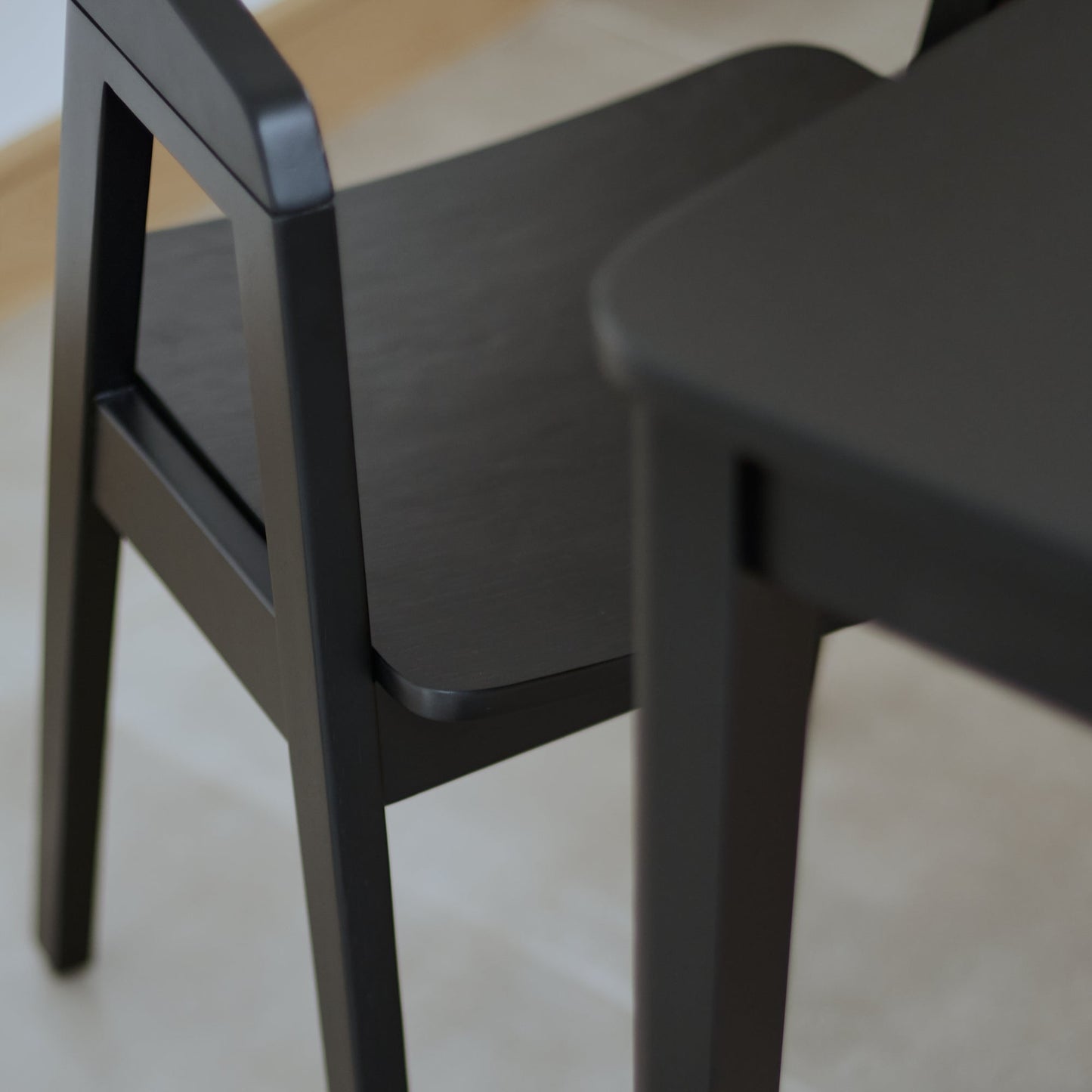 Paul Black Oak Extending Dining Table Set - 4 Seater - Ella Carver Chairs - Black Oak