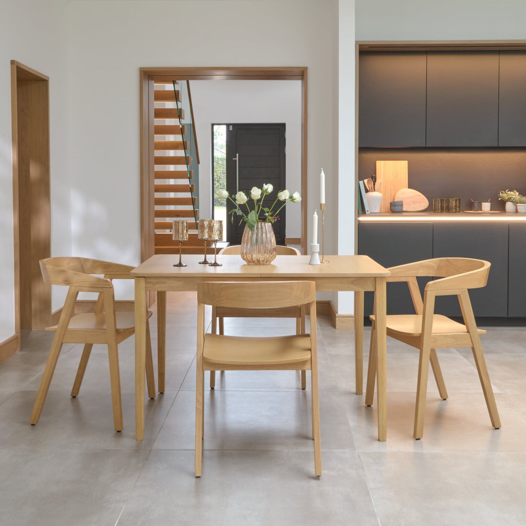 Paul Pale Oak Extending Dining Table Set Seater Ella Pale