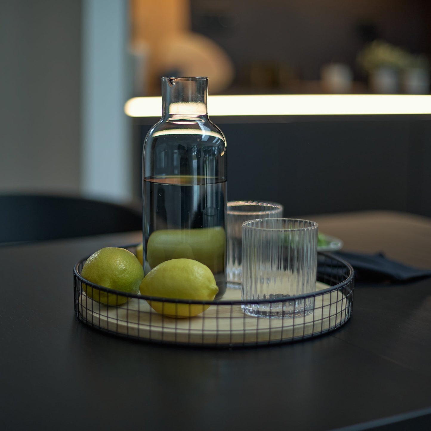 Paul Black Oak Extending Dining Table Set - 6 Seater - Ella Black Oak Carver Chairs- Laura James