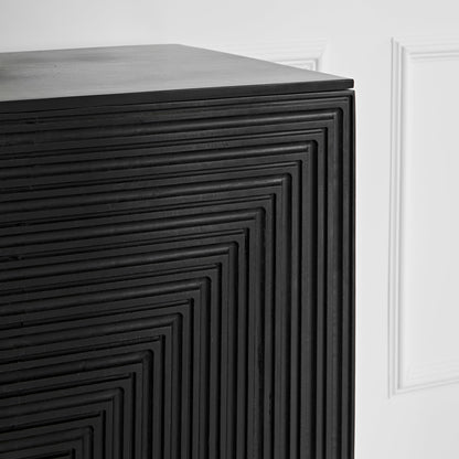 Rayna 2 Door Sideboard - Jet Black - Laura James