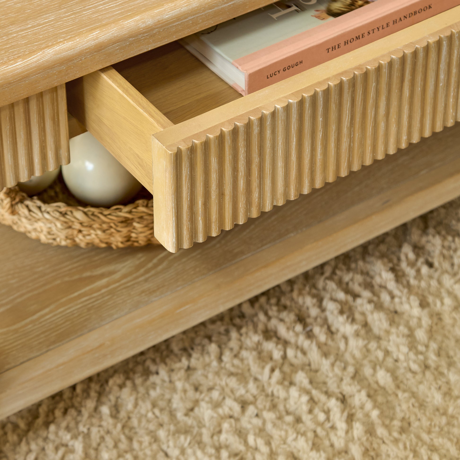 Raleigh Whitewash Coffee Table - Laura James 
