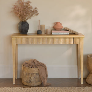 Raleigh Whitewash Console Table