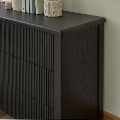 Raleigh 6 Drawer Chest of Drawers - Black Oak - Laura James
