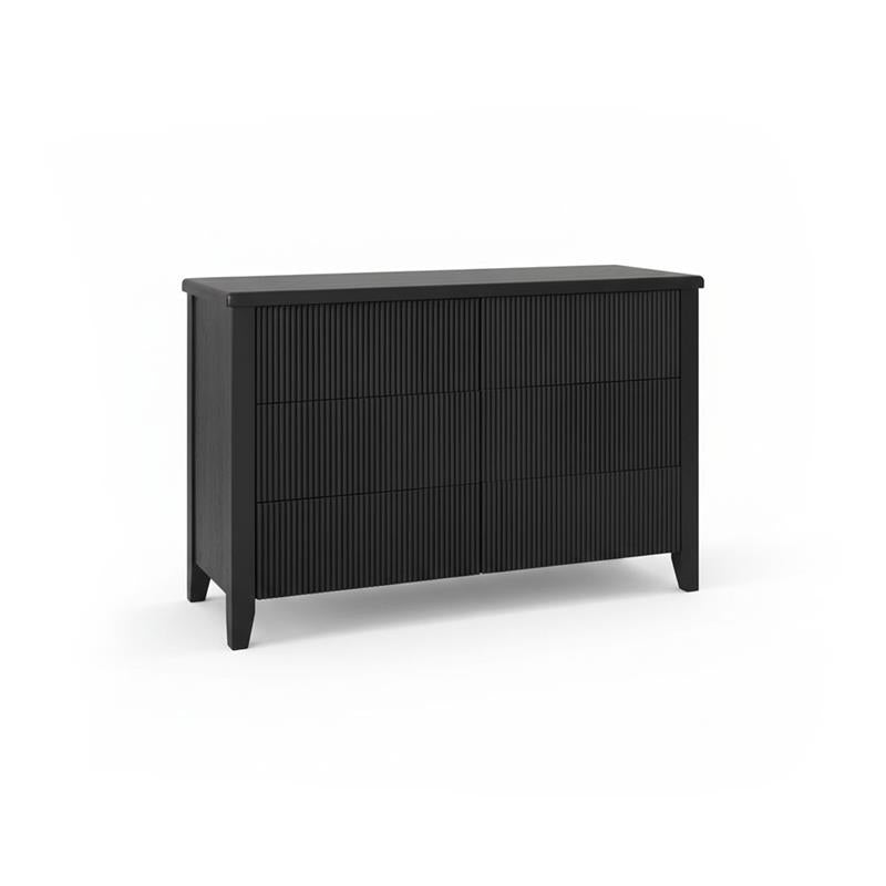 Raleigh 6 Drawer Chest of Drawers - Black Oak - Laura James