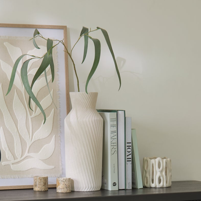 Bayswater 35cm Ceramic Vase - Beige - Laura James