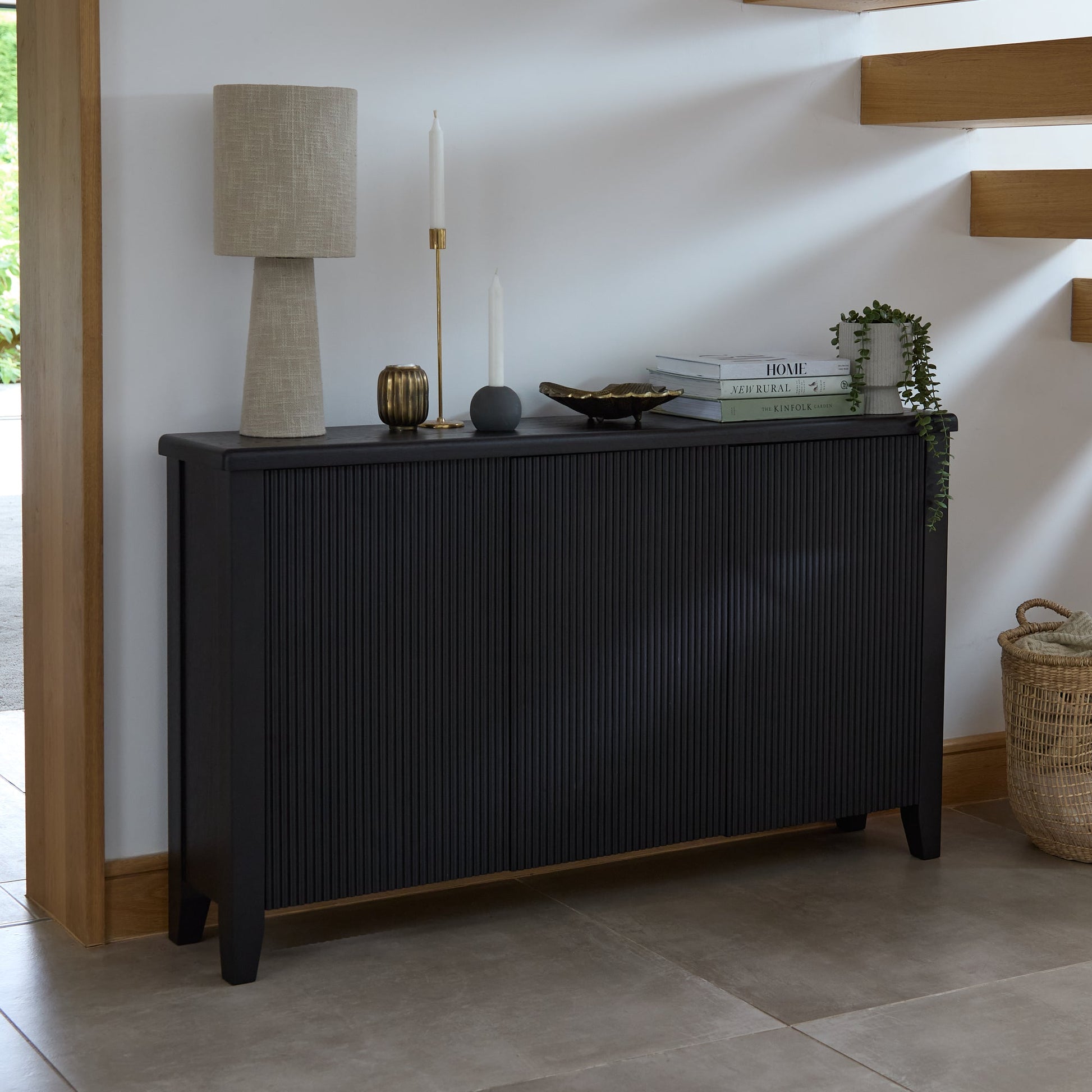Raleigh 3 Door Large Sideboard - Black Oak - Laura James