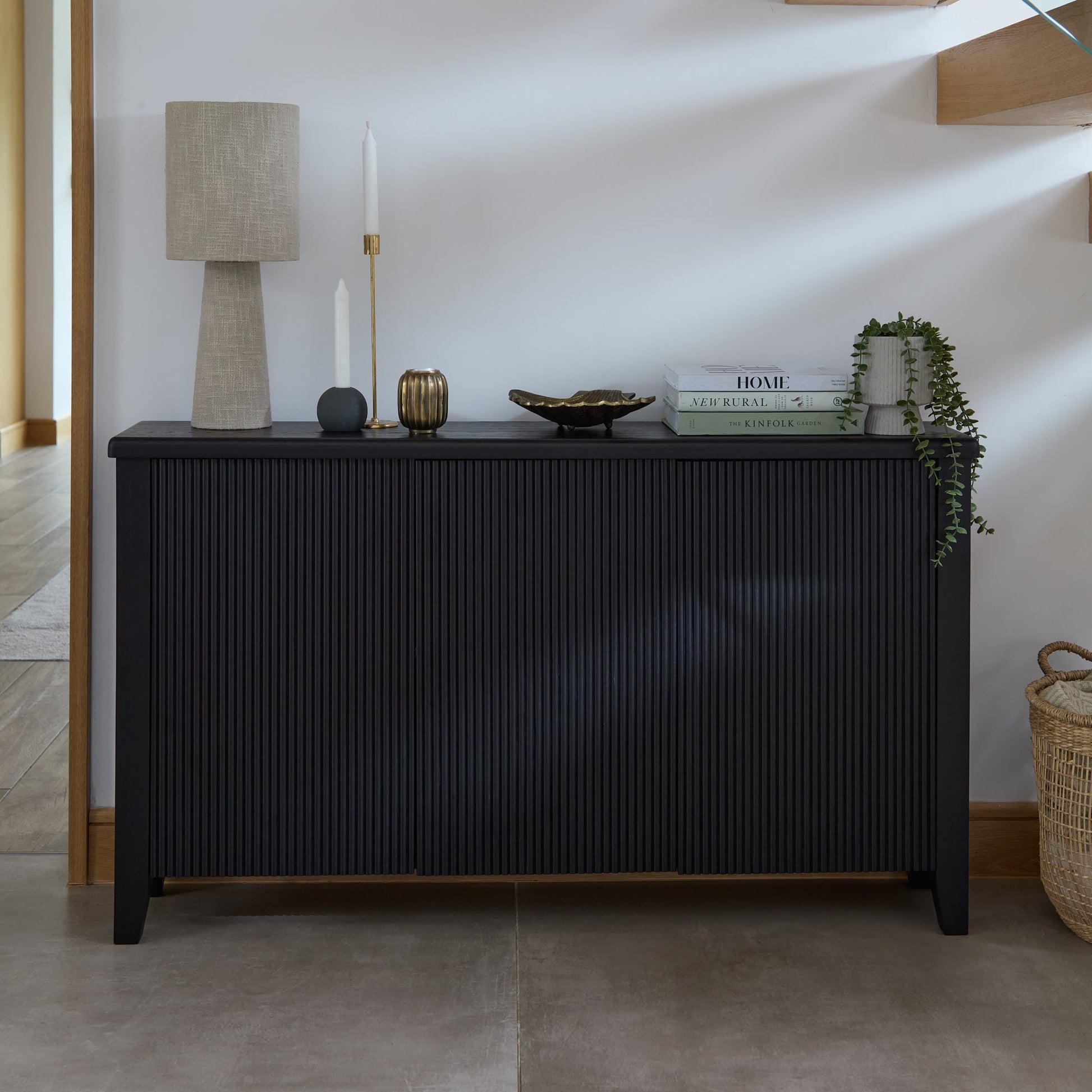 Raleigh 3 Door Large Sideboard - Black Oak - Laura James