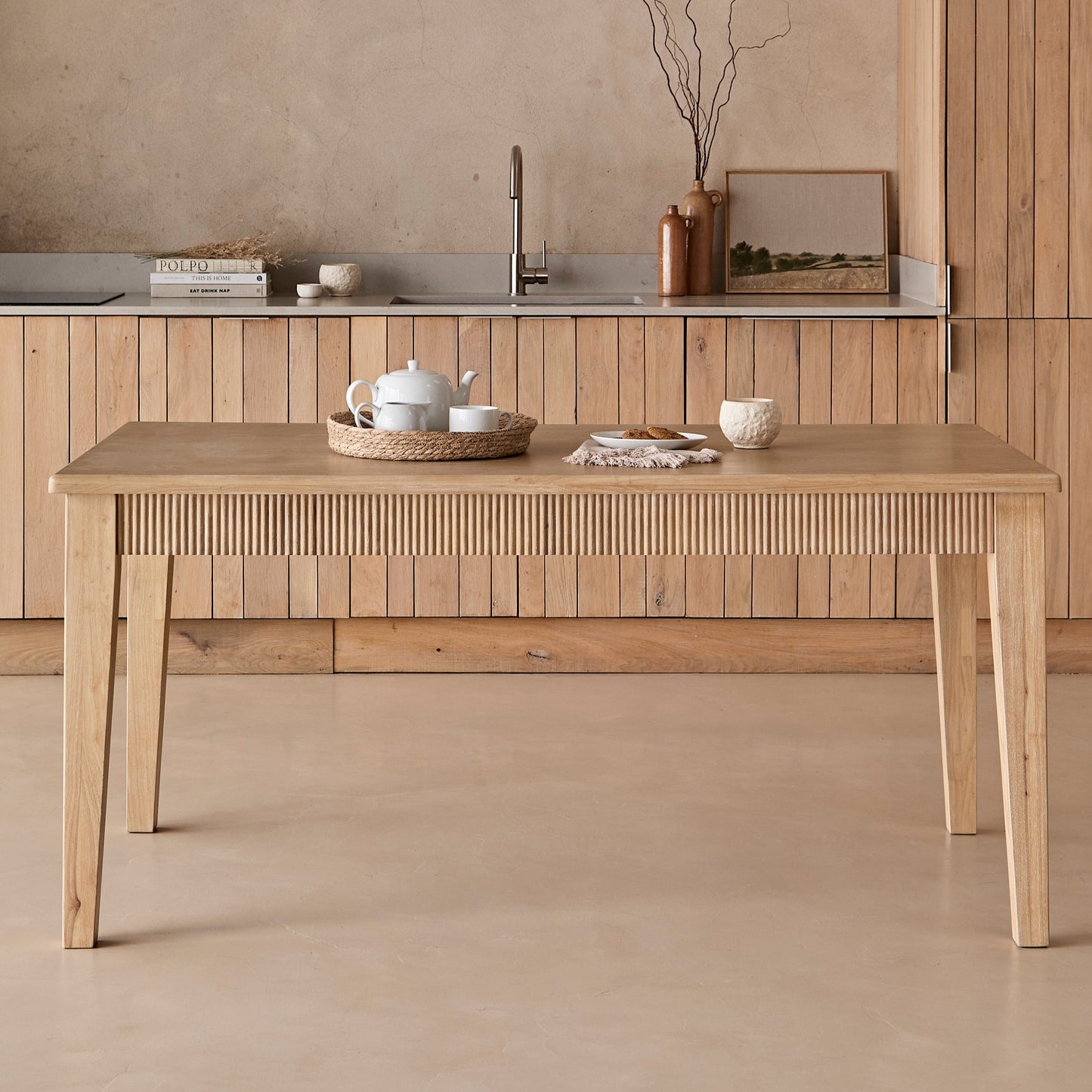 Raleigh Whitewash Oak Rectangular Dining Table - Laura James 