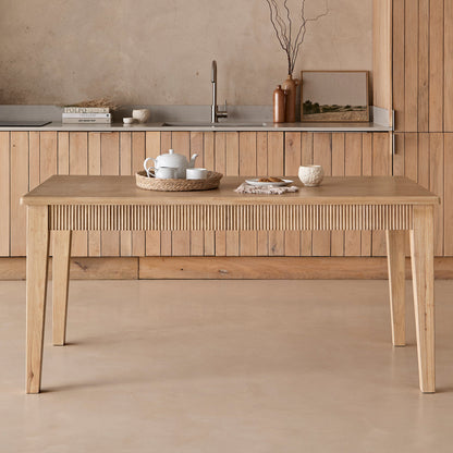 Raleigh Whitewash Oak Rectangular Dining Table - Laura James 