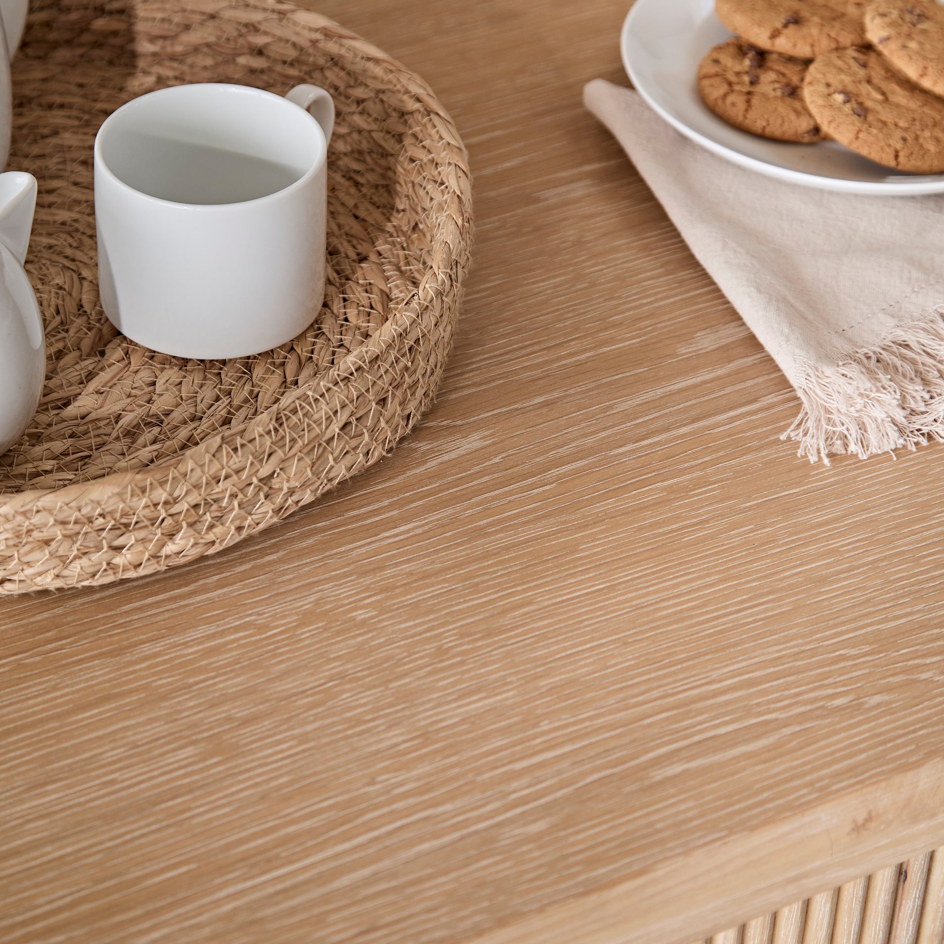 Raleigh Whitewash Oak Rectangular Dining Table - Laura James 