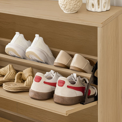 Raleigh 2 Door Shoe Cabinet - Whitewash- Laura James 